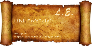 Lihi Ezékiel névjegykártya